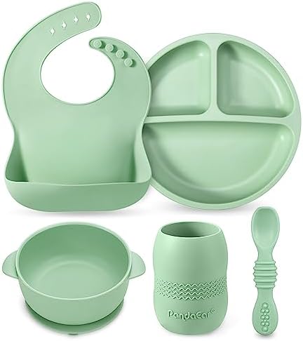 PandaEar BPA-Free Silicone Baby Feeding Set 6-12 Months