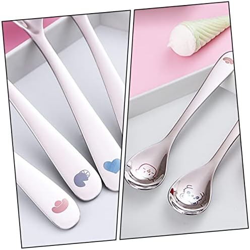 4pcs Stainless Steel Cartoon Spoons Set for Babies