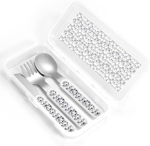 Cute Penguins Sketch Print Utensils Set with Travel Case