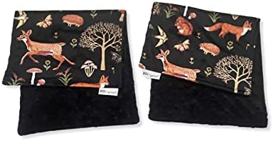 Baby Burp Cloth Set of 2 Forest Friends Handmade in USA