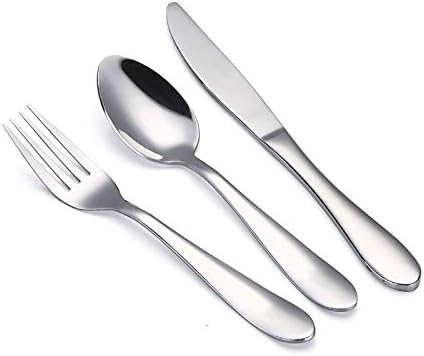 VANRA 3-Piece Kids Flatware Set Chrome Finish