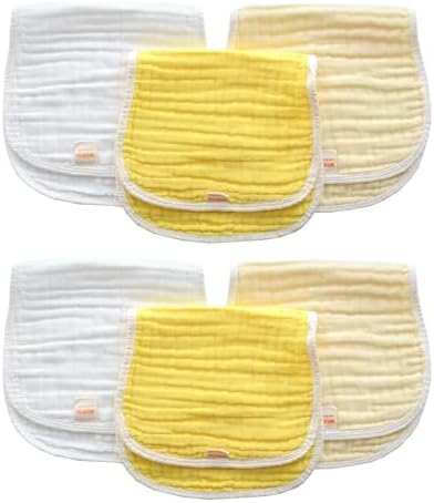 MUKIN Baby Muslin Burp Cloth Set of 6 - Gradient Yellow 1