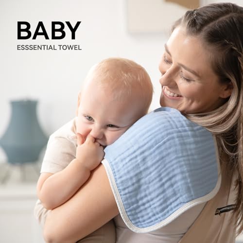 Synrroe Burp Cloths 4 Pack 6 Layers 100 Cotton