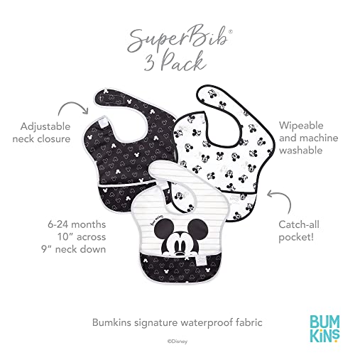 Bumkins Disney Bibs 3-Pack Mickey Mouse Baby Bibs