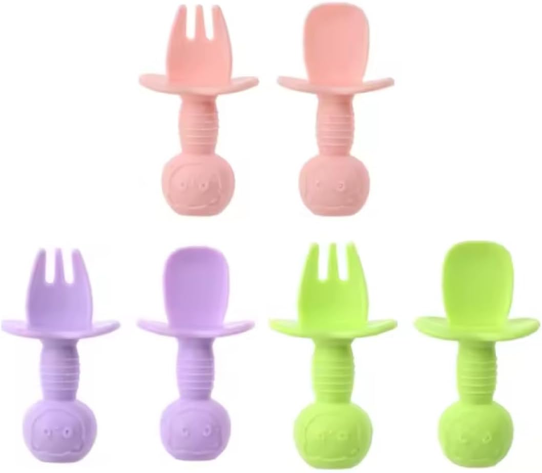 Yummy Baby 3 Pack Deluxe Spoons Forks Feeding Set