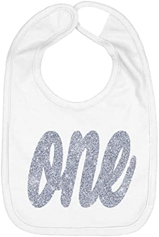 Aidens Corner Gold Silver First Birthday Bib Set
