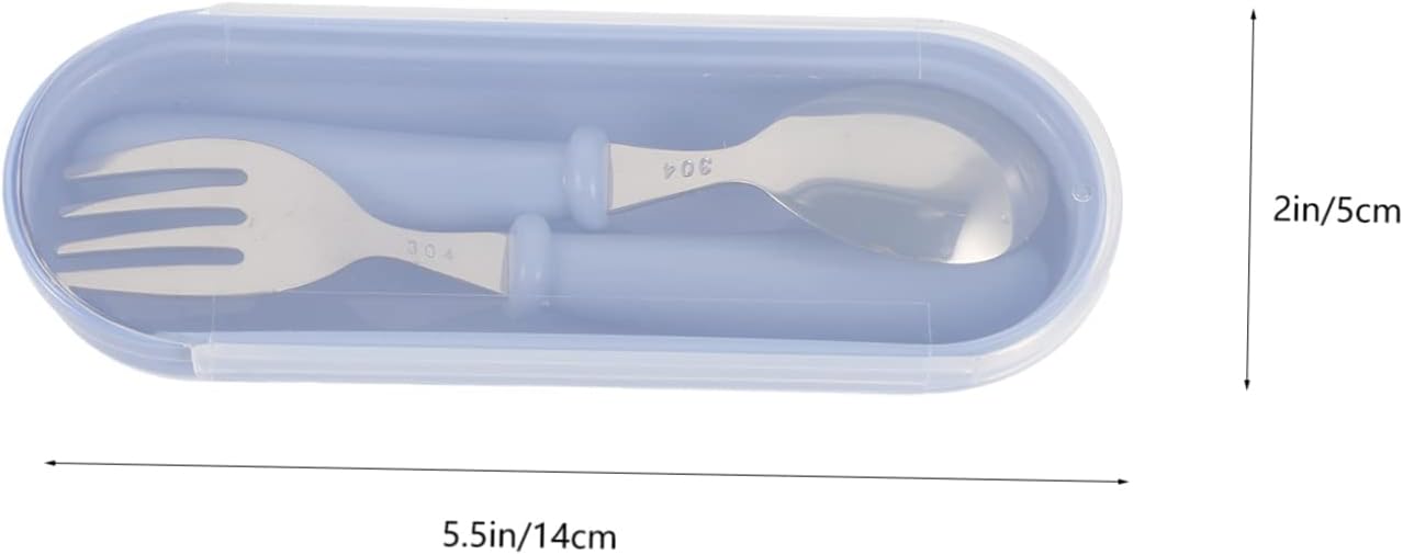 Hohopeti 188 Safe Self Feeding Cutlery Set with Storage