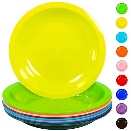 Youngever 54 pcs Plastic Kids Dinnerware Set with Utensils