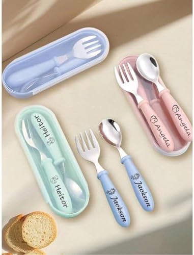 Personalized Toddler Stainless Steel Flatware Set 1