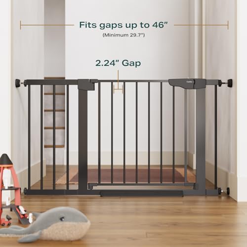 Cumbor 297-46 Black Baby Gate for Stairs