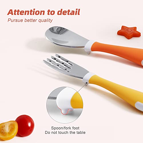 Mafeed 6 Piece Toddler Stainless Steel Utensils Set BPA Free