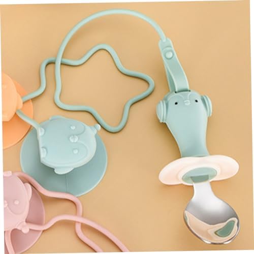 Mikinona 1 Set Silicone Spoon and Fork for Babies