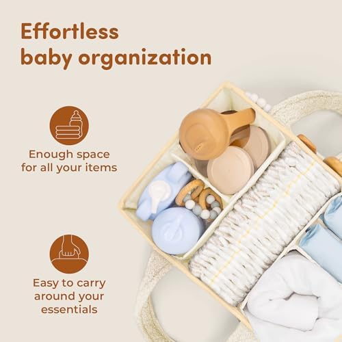Sweety Fox Baby Diaper Caddy Organizer with Handle