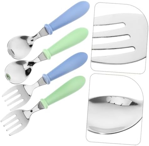SHOWERORO 4Pcs Durable Feeding Utensils Set