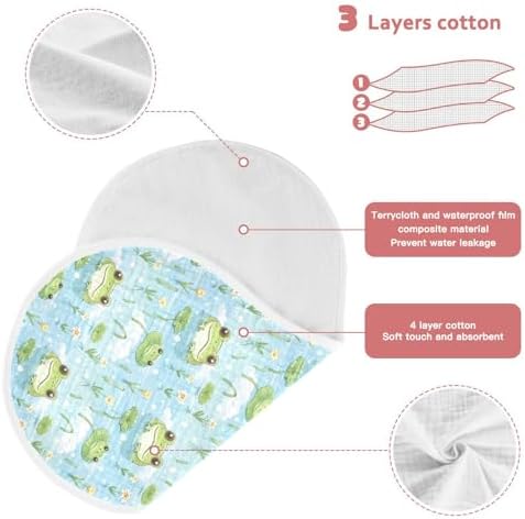 4Pcs Cute Frog Burp Cloth for Newborns