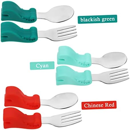 Beatifufu Dinosaur Cutlery Set for Baby Feeding