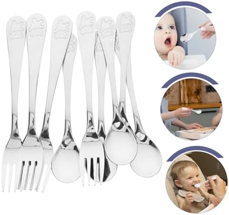 BUGUUYO Bear Forks and Spoons Set Dishwasher Safe
