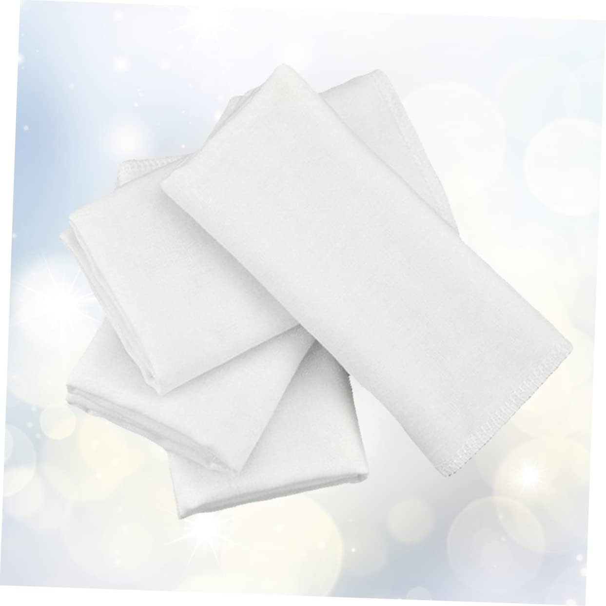 VALICLUD 5pcs White Cotton Burp Cloths for Baby