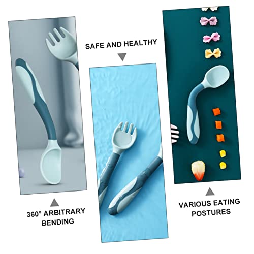 Hoement 2 Sets Flexible Spoon and Fork for Training 1