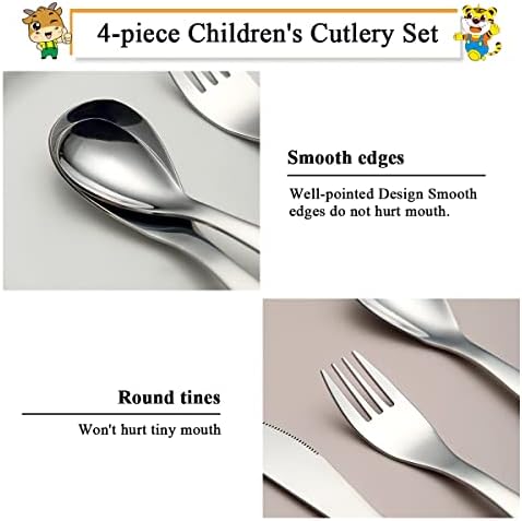 Berglander Toddler 4-Piece Stainless Steel Flatware Set 1