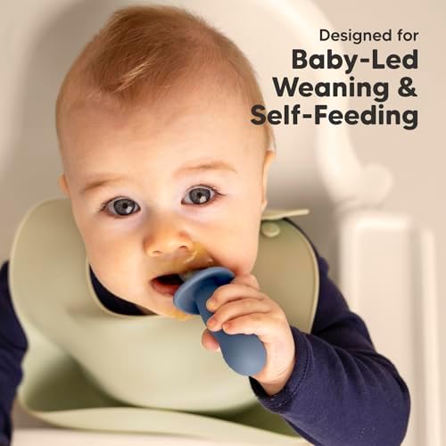 KeaBabies 4-Pack Silicone Baby Spoons and Forks Set 1