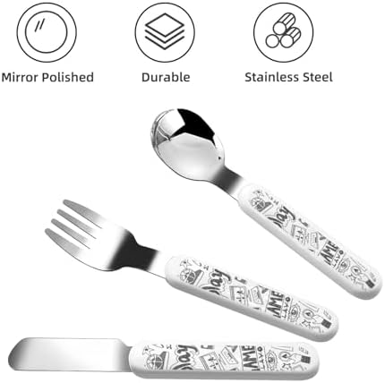 Video Game Boys Print Utensil Set with Travel Case
