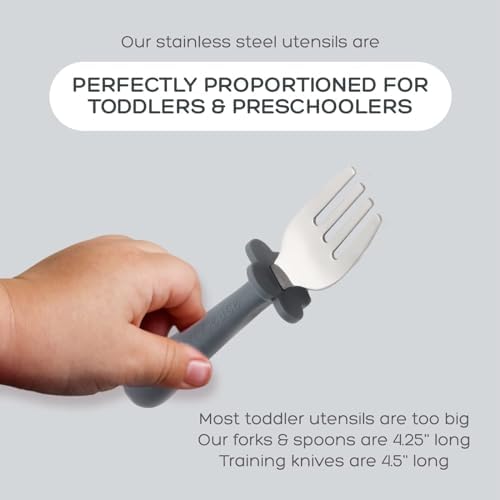 Grabease Toddler Silverware Set for Independent Eating