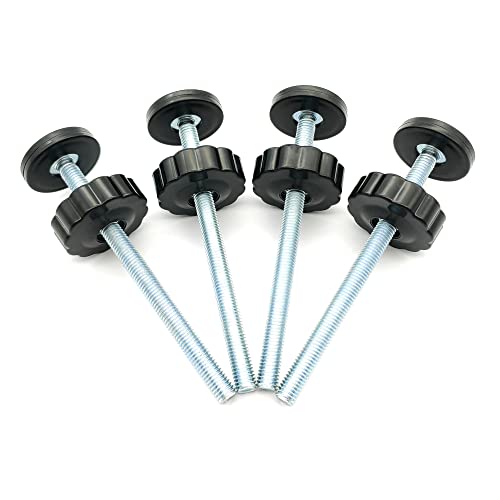 4 Pack 8MM Baby Gate Threaded Spindle Rods Black
