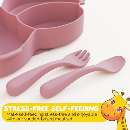 Muqee Peeko Toddler Suction Plates with Elephant Design