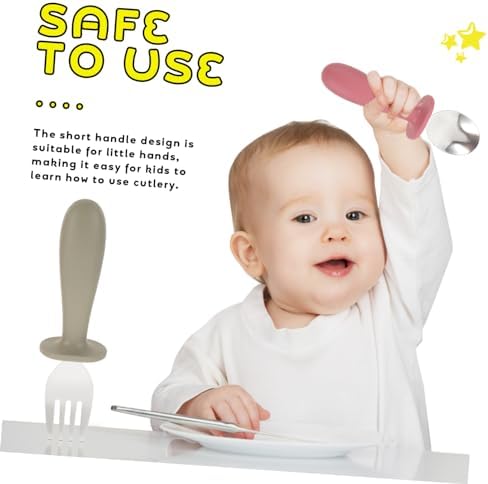 UTHCLO 6Pcs Stainless Steel Flatware Set for Baby and Mealtime Use