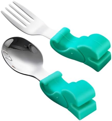 GLSTOY Fork Spoon Set with Elephant Design and Storage Box