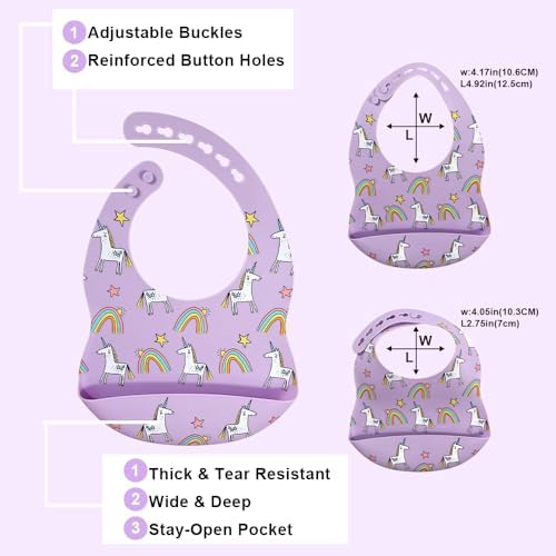 BY FOREV Silicone Baby Feeding Set with Sippy Cup and Bib