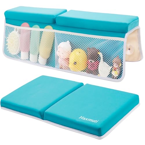 Haxmuti Bath Kneeler with Elbow Rest Pad Set Blue 1