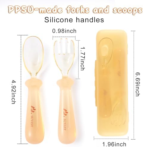 Suvast Reusable Baby Spoon Set 100 BPA Free