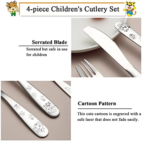 Berglander Toddler 4-Piece Stainless Steel Flatware Set 1
