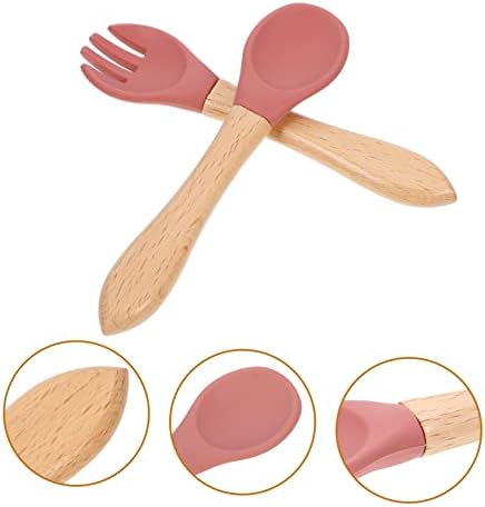 Hohopeti Baby Fork and Spoon Set with Handle