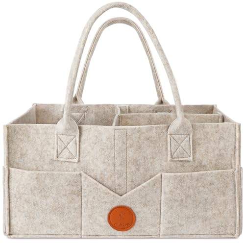 Maliton Felt Diaper Caddy Organizer with Handle