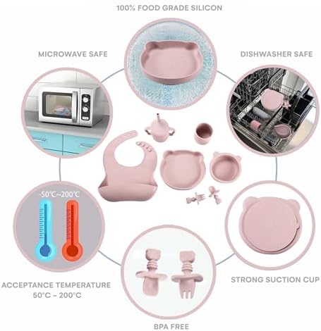 Childlike Behavior Weaning Set of 7 - Safe Silicone Feeding Essentials