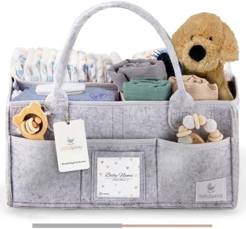 Babylicious Diaper Caddy Organizer - Heather Grey