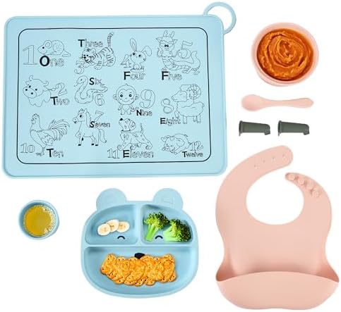 CHILDLIKE BEHAVIOR Silicone Feeding Set of 8 1