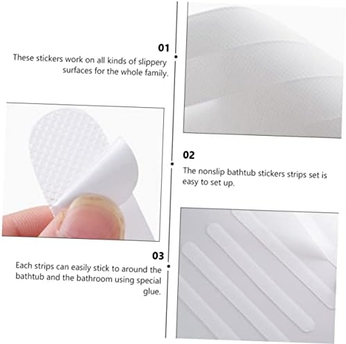 Healifty 3 Sets Non-Slip Bath Stickers for Safety