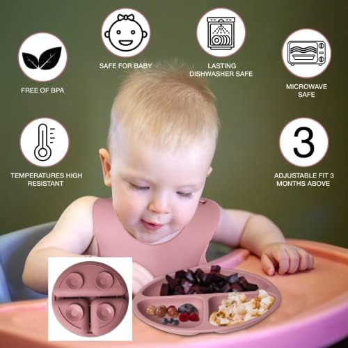 10 Pcs Silicone Baby Utensils Set Anti-Choke Self-Feeding