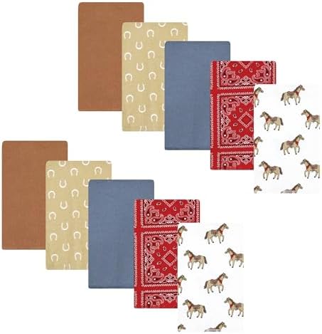 Hudson Baby Unisex Flannel Burp Cloths - 10 Pack One Size