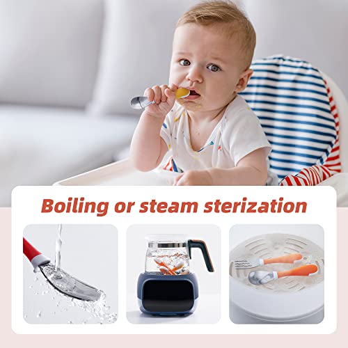 Mafeed 6 Piece Toddler Stainless Steel Utensils Set BPA Free