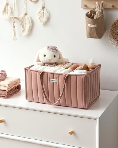 Blissful Diary Pink Diaper Caddy Organizer
