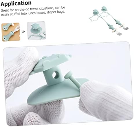 Mikinona 1 Set Silicone Spoon and Fork for Babies