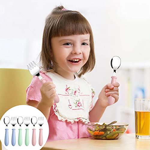 Pengxiaomei 8 Pieces Toddler Utensils Set