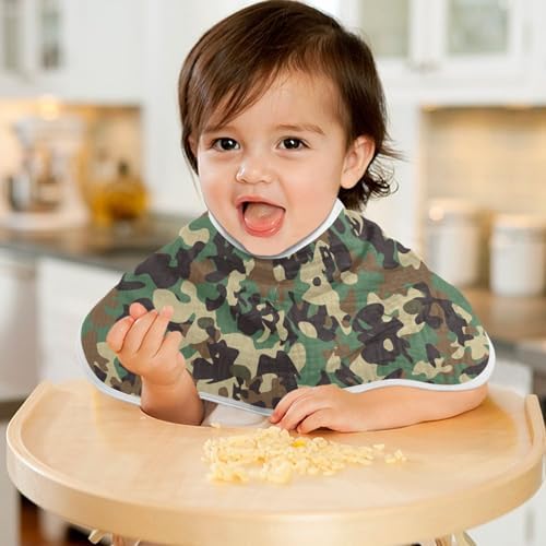 Camo Muslin Burp Cloths 2-Pack for Baby Boys and Girls