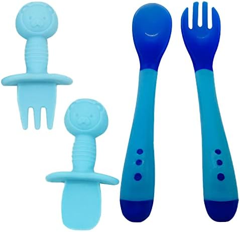 Gadgetime USA 4-Piece Heat Sensitive Babyfeeding Utensils Set