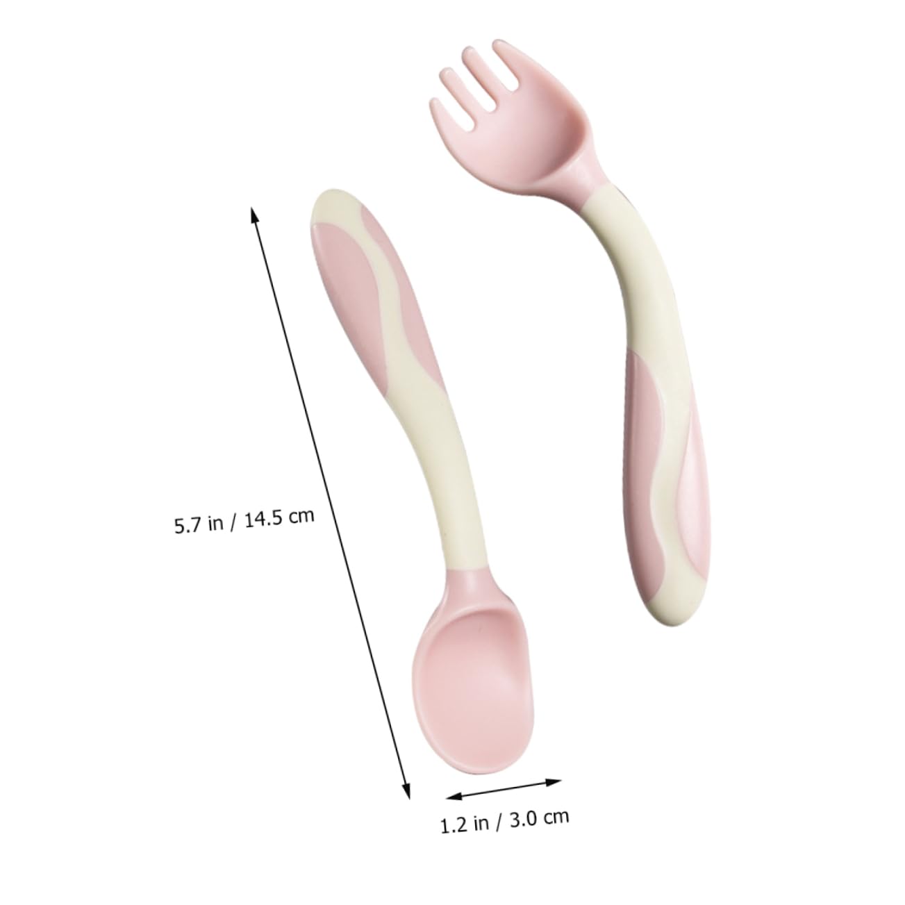 Hoement 2 Sets Flexible Spoon and Fork for Training 1